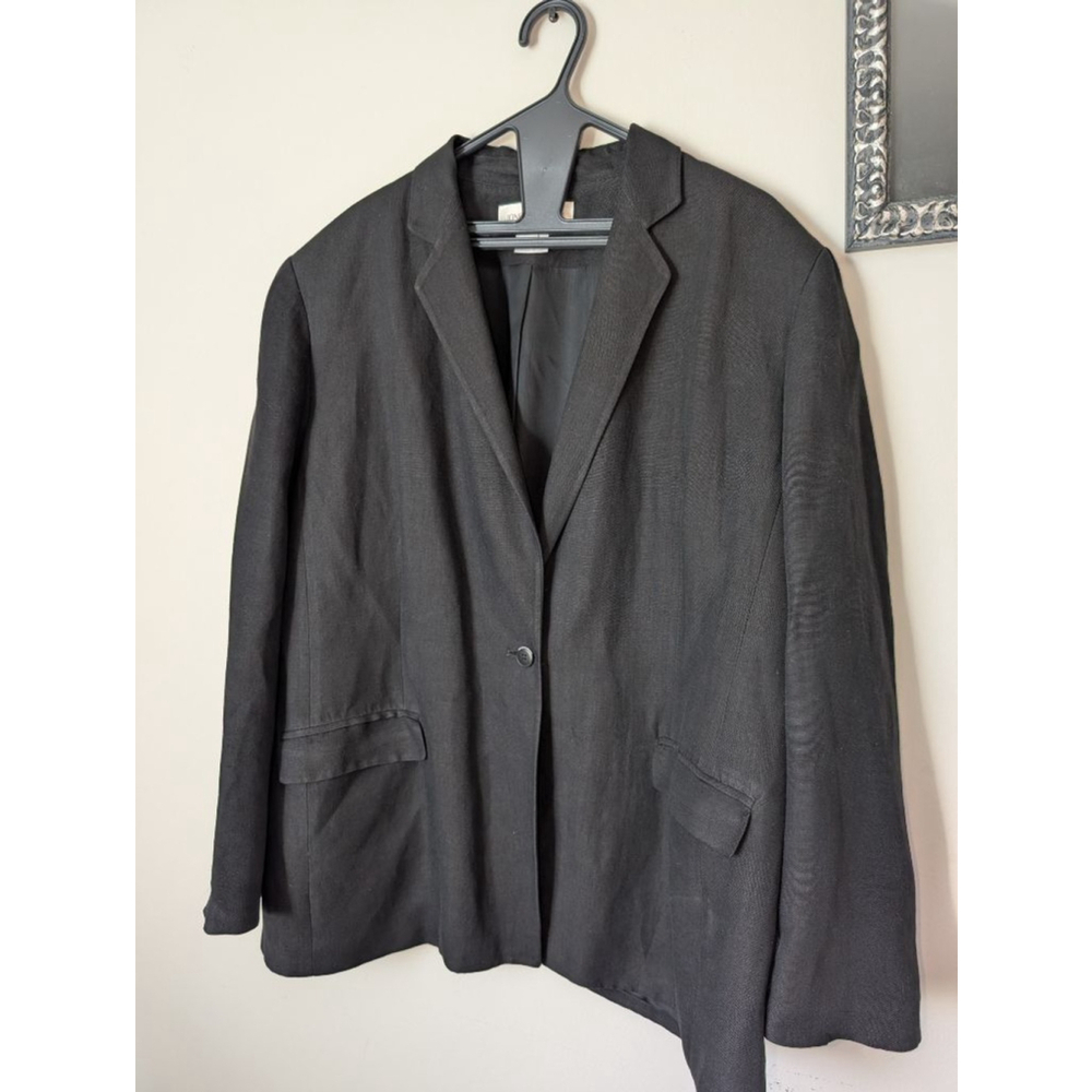 JONES NEW YORK Black Linen Blend women's Blazer 20W